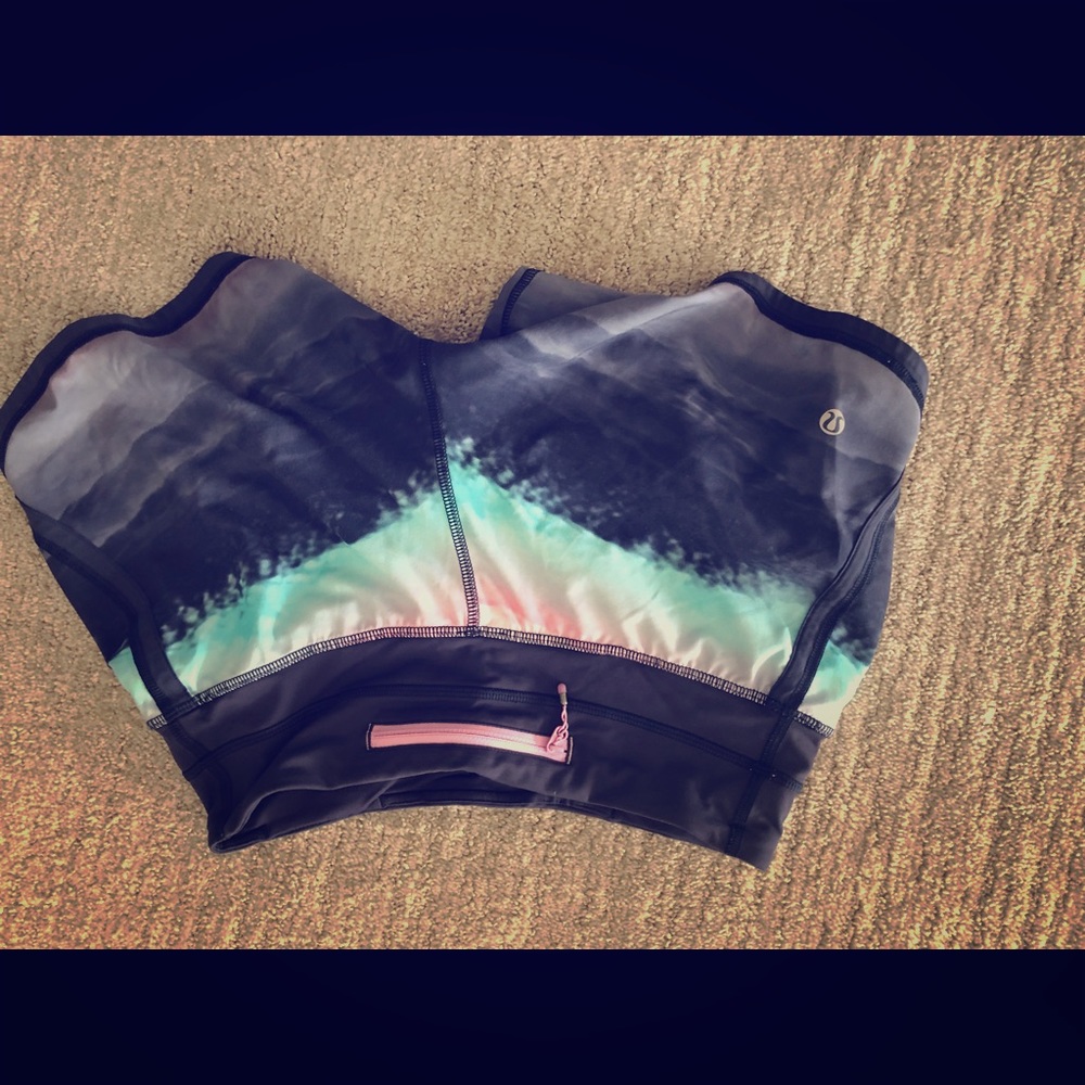 Tropical Lululemon running shorts